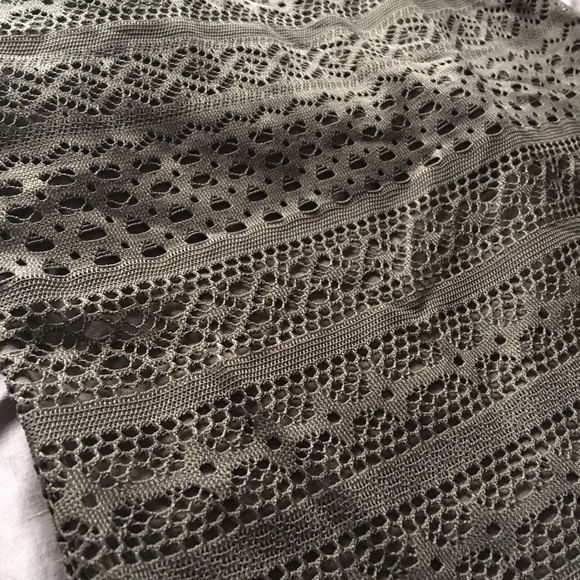 Net Olive Green Mini Tank Dress - Picture 2 of 4